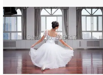 Naujas suaugusiųjų baleto šokių suknelė balta skraiste tutu suknelė 