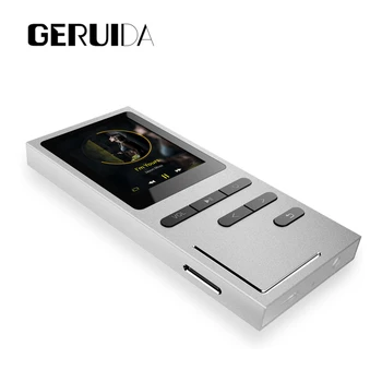 2017 GERUIDA Hifi MP3 Grotuvą 8GB Metalo MP3 Grotuvai Su Ekrano Rankos Dirželis Garsiakalbis 1.8
