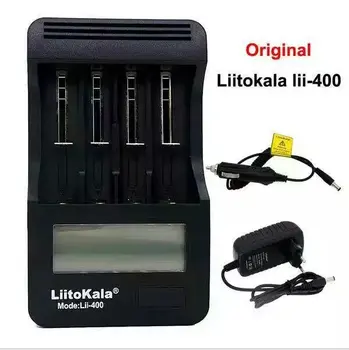Liitokala lii-400 lcd), 3,7 v 18650 / 26650 / 16340 / 10440 / 18500 baterijos kroviklis lii400 įkroviklis