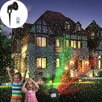 Kraštovaizdžio Lazerio Šviesa Raudona ir Žalia Kalėdų Šviesos Putojantis Žvaigždėtas Dangus Lazerinio Projektoriaus Lempa su Nuotolinio Valdymo Helovinas