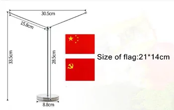 Vėliavos stovas 161210 naudojant stalas iš nerūdijančio plieno Medžiagų tiekimo dvi vėliavos nemokamai