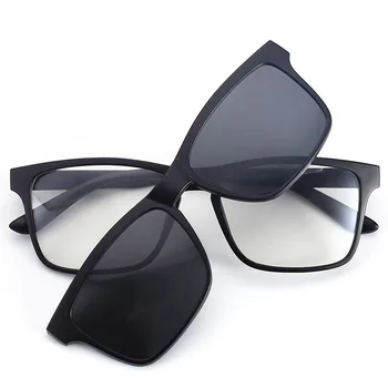 BCLEAR mados unisex TR90 optinis rėmas su 5 saulės, kontaktiniai lęšiai klipą poliarizuota sunglass naktinio matymo magnetinio akinių rėmeliai