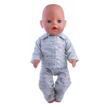 Lcukdoll Madinga medvilnės pižama tinka 43cm Baby Born zapf Lėlė, Vaikams geriausia Kalėdų dovana