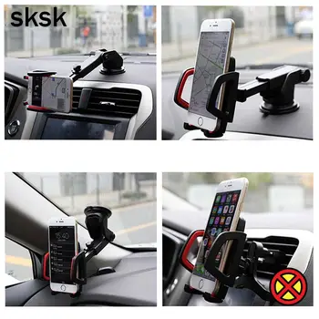 SKSK Universalus Automobilinis Telefono Laikiklis, Lengva One Touch, su Stipriu Stick siurbtukas Gps palaikymu Telefonas Mount