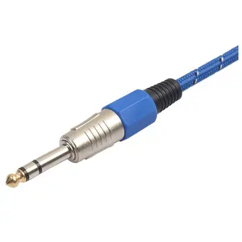3Pin XLR Female Lizdas 6.35 mm Male Plug Stereo Mikrofono Kabelis Adapteris Jungtis Mėlyna