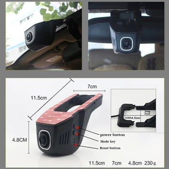 Toyota Hilux / Automobilių Wifi, DVR, Mini Kamera, Vairuotojo Vaizdo įrašymo Black Box / Novatek 96658 Registrator Brūkšnys Naktinio Matymo Kamera