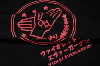 Naujas Anime Violetinė Evergarden T-shirt Vasaros Cospaly Vyrų marškinėliai medvilnės trumpomis Rankovėmis Tees
