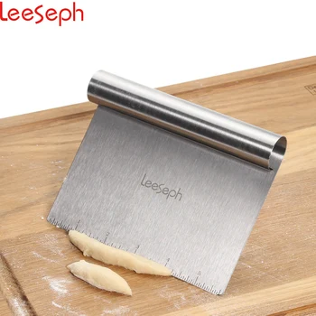 Leeseph virtuvės įrankiai iš Nerūdijančio Plieno Stendo Grandiklis, Picos Tešla Pjovimo , Matavimo Vadovas 6 x 4 inchs