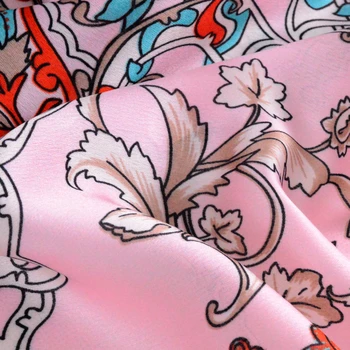 [BYSIFA] Classial Gėlių Moterų Šilko Skara Skara Naujas Prekės ženklas Ponios Rožinė Didelių Kvadratinių Šalikai Apsiaustas Karšto Pardavimo Musulmonų Galvos Skara Cape