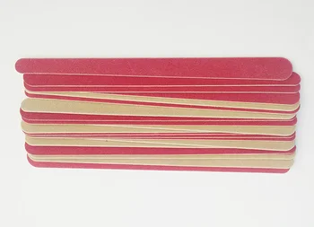 100vnt dviejų spalvų 178mm nagų dildeles Raudonas ir Medinių medienos Nagų Failą 180/240 Vienkartiniai Manikiūro Įrankiai,didmeninė prekyba