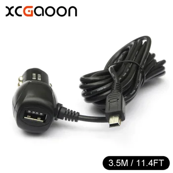 XCGaoon 10 gabalas mini USB Automobilinis Įkroviklis DVR Camera / GPS Su USB Prievadą, 5V Nekilnojamojo 2A tinka DC 12V 24V Automobilio, Kabelis, Ilgis 3.5 matuoklis
