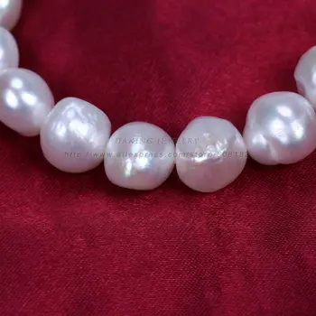 Bižuterijos Balta Perlų Karoliukų Apyrankę Baroko Formos Gėlavandenių Perlų Žavesio Apyrankę