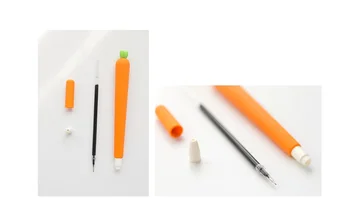 24 vnt./Daug Morkų gelio rašiklis, 0,5 mm, juodas rašalas, rašikliai Daržovių rūšį vaikams, kanceliarinės prekės Raštinės reikmenys, mokyklinės prekės, F287