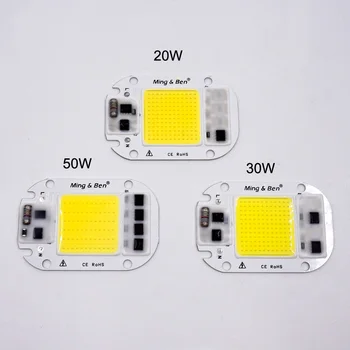 LED, COB Lempos Chip Karoliukai 20W 30W 50W AC 220-240V 110V Įvesties IP65 LED Smart IC 