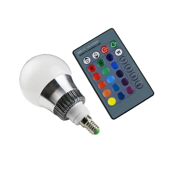 RGB LED Lemputė su Nuotolinio valdymo pultelis E14 bazės 10W Pritemdomi 142*80cm Lampada Dėmesio centre Šalis Juostos Vestuvių šventės dekoras VR