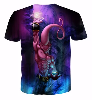 Kid Buu Sunaikinimo Tees Klasikinis Dragon Ball Z Majin Buu t shirts Harajuku Tee Marškinėliai Vyrams, Moterims Hipster 3D marškinėliai Mados Viršūnes