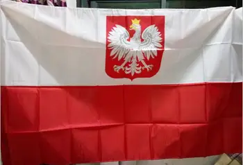 Nemokamas pristatymas aerlxemrbrae vėliavos 90*150cm Kabo valstybinė vėliava Lenkija Namų Puošybai Lenkijos vėliava