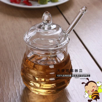 Aukštos kokybės medaus stiklainis krištolo, prieskonių butelio stiklo maišant priėmimo 290ML