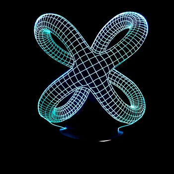 Mazgas Formos 3D iliuziją, Lempa, LED Nakties Šviesos 3D Abstrakti Grafika Akrilo Lamparas Atmosfera Lempos Naujovė Apšvietimas Namuose Papuošti