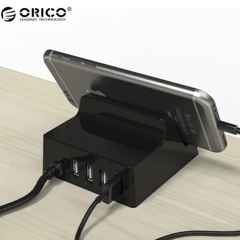 ORICO Įkroviklis&Turėtojas 4 Prievadų USB Įkroviklis 5V4A Nešiojamų Kelionių Stalinis Įkroviklis Adapteris ES, JAV, JK, Prijunkite Kroviklį telefonui