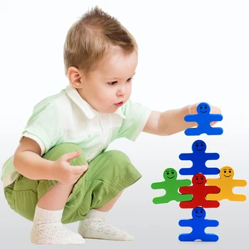 Kūdikių Mediniai Žaislai blokai balansas žaidimo kūrimo bloką Anksti Švietimo plytų žaislai, stalo žaidimai, žaislai vaikams žaisti su draugu