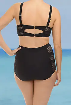 Antsvorį Moterų Aukšto Juosmens maudymosi kostiumėlį Push up Paminkštintas Bikini maudymosi Kostiumėliai maudymosi kostiumėlį, Plius Dydis S-XL