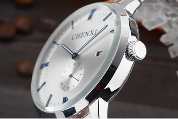 CHENXI Prekės Relogio Feminino Datą Dieną Laikrodis Moterų Laikrodžiai Mados Plieno Žiūrėti Ponios Unikalus Mažas Ratukas Quart Moterų Laikrodis