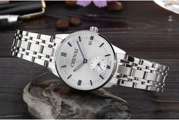 CHENXI Prekės Relogio Feminino Datą Dieną Laikrodis Moterų Laikrodžiai Mados Plieno Žiūrėti Ponios Unikalus Mažas Ratukas Quart Moterų Laikrodis