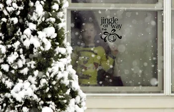 Kalėdų windows lipdukas - Jingle Visą Kelią Vinilo Decal Kalėdų Namų Puošybai