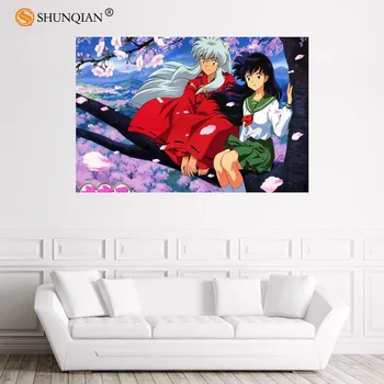 Gražus Anime Inuyasha Plakatas Užsakymą Satino Plakato Spauda Audinys Audinys Sienos Plakatas Spausdinimo Šilko Audinys Spausdinti Plakato