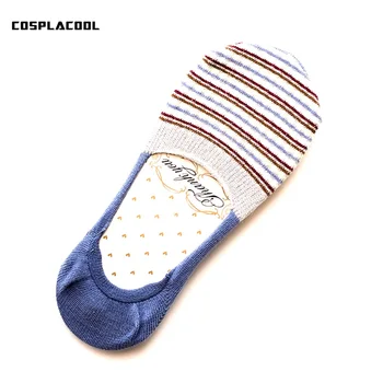 [COSPLACOOL]Dryžuotas seklių burną kojinės moterims pavasario/vasaros naują moterų kojinės Nematomos šviesos medvilnės meias calcetines