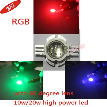 Ping!Aukštos Kokybės 2VNT/daug Didelės galios 10W /20W45MIL Balta / Šiltai Balta /RGB LED šviesos Spinduolis, lempa su 60 laipsnių Objektyvas