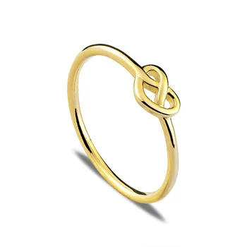 SPALVINGAS PASAKOS Dropshipping Naujas Mados Dizaineris Papuošalai Infinity Širdies Mazgas Žiedas Aukso spalvos Bff Anel Pareiškimą Žiedai Moterims