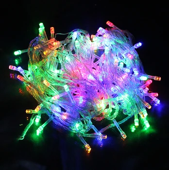 10M atsparus Vandeniui 110V/220V 100 LED atostogų String žiburiai Kalėdų Šventė Šalies Pasakos Spalvinga Kalėdos LED String Žibintai