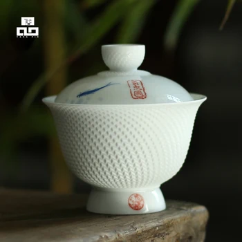 TANGPIN keramikos arbatinukas virdulys gaiwan teacup žuvų kinijos kung fu arbatos rinkiniai