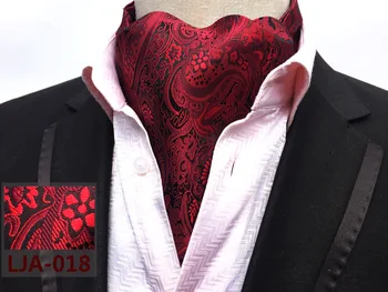 JEMYGINS Naujos Kokybės vyriški Ascot Kaklo kaklaraištis Derliaus Paisley Gėlių Žakardo Šilko Necktie Cravat Kaklaraištis Scrunch Savarankiškai Britų stiliaus
