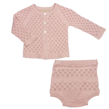 Y407 Naują iki 2017 m. kūdikių mados rožinis megztinis + apatinis trikotažas naujagimių Šukuotos medvilnės verpalai baby girl drabužiai kūdikiams, drabužiai 2vnt/rinkiniai
