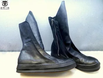 FR.LANCELOT Britų tendencija pažymėjo tne vyrų batai high-top vyrų odos batai Anglija stilistas vyrų batai