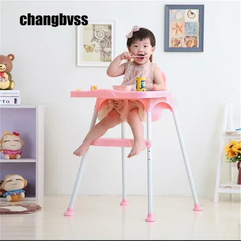 Highchairs Nemokamas Pristatymas aukštos kokybės Europos standartas, trijų spalvų nešiojamų aukšta kėdutė baby plastiko šėrimo kėdutė baby
