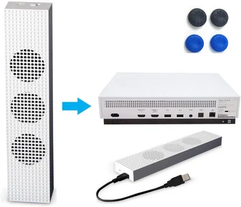 Xbox One S Aušinimo Ventiliatorius su 2 USB Hub ir 3 H/L Greičio Reguliavimas Aušinimo Ventiliatoriai Aušintuvo Xbox Vienas Slim Žaidimų Konsolę+Kepurės
