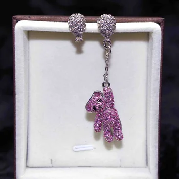 2017 m. naujos prekės Kristalų perlas balionas kalnų krištolas lašas auskarai moterims balionas nesimetriškas mielas lokys nuotakos auskarai dovana, papuošalai