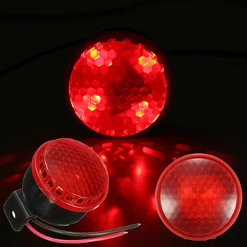 12V 125db Automobilių, Motociklų Sunkvežimių Stabdžių Sirena Ragų Sustabdyti Atvirkštinio Posūkio Signalo Ragų Raudona LED Šviesos