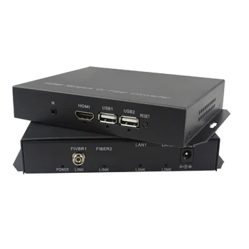 Aukštos Kokybės 1080P HDMI optinis Media converter su 2 KVM USB2.0, HDMI Extender signalas (vaizdo ir garso) nuo Pluošto Iki 20Km