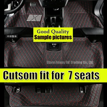 Automobilių kilimėliai Užsakymą tinka Nissan patrol Y62 2017 7 sėdimos vietos vandeniui automobilio stiliaus odinis kilimas įdėklai keturis metų laikus