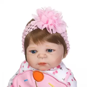 56cm Visas Silikono Atgimsta Mergina Baby Doll Vaikams Maudytis, Dušas Playmates Žaislų Mados Kalėdinė dovana Gimtadienio Dovana