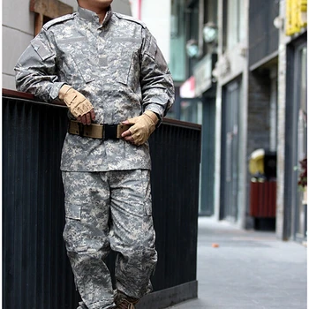 JAV Armijos ACU Karinis Taktinis Striukė + Kelnės Vienodas Vasaros Kamufliažas Karinės BDU Combat uniform MUMS Medžioklės Drabužių Rinkinys
