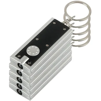 1 VNT Mini Nešiojamieji Micro Super Ryškus LED Šviesos Kempingas Žibintuvėlis paketų prižiūrėtojų raktinę Keychain Žibinto Lemputė