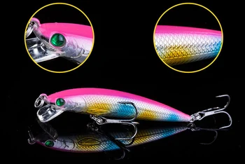 10vnt/daug Minow Žvejybos Masalas Dirbtiniai Masalai 3D Žuvies Akis 