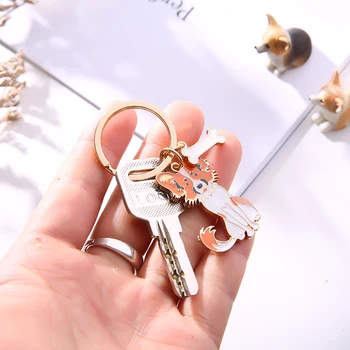 Naujas Papillon Pet Key Chain Populiarus Metalo Keychains 