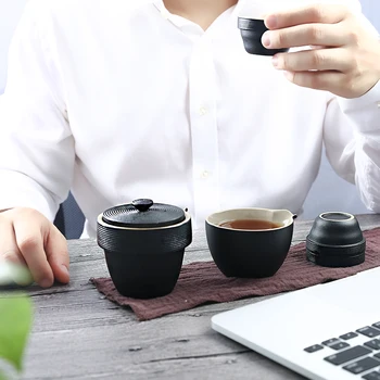 TANGPIN japonų keramikos arbatinukas virdulys gaiwan arbatos puodeliai nešiojamų kelionių biuras arbatos rinkinys